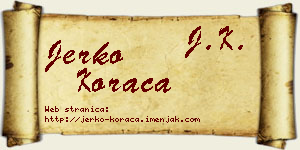 Jerko Koraca vizit kartica